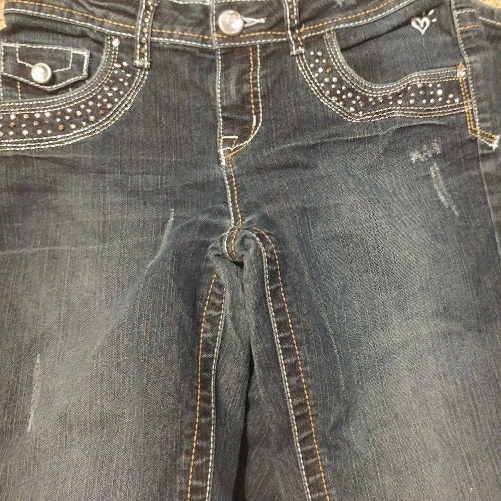 Justice Embellished Stretch Jeans 14R